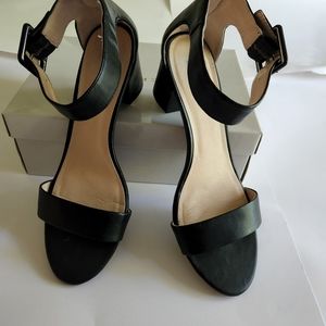 White Mountain Block Heel Sandals, Size  11M, Color Black